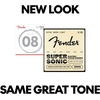 Fender Super 250 Electric Guitar Strings, Nickel Plated Steel, Ball End, 250XS .008-.038(Extra Super Light  8-38)