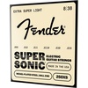 Fender Super 250 Electric Guitar Strings, Nickel Plated Steel, Ball End, 250XS .008-.038(Extra Super Light  8-38)