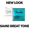 Fender Super 250 Electric Guitar Strings, Nickel Plated Steel, Ball End, 250XS .008-.038(Light Regular  9-46)