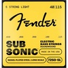 Fender 7250 Bass Strings, Nickel Plated Steel Roundwound, Long Scale, 7250ML .045-.100(5-String Light  40-115)
