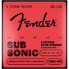 Fender 7250 Bass Strings, Nickel Plated Steel Roundwound, Long Scale, 7250ML .045-.100(5-String Medium  45-125)