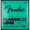 Fender Classic Core Electric Guitar Strings, Nickel Plated Steel, Ball End, 255L .009-.042(Bullet End)