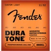 Fender Dura-Tone Coated Phosphor Bronze Acoustic Guitar Strings, 860XL .010-.048(Custom Light  11-52)
