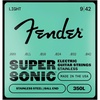 Fender Stainless 350 Electric Guitar Strings, Stainless Steel, Ball End, 350L .009-.042(Light  9-42)