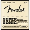 Fender Super 250 Electric Guitar Strings, Nickel Plated Steel, Ball End, 250XS .008-.038(Extra Super Light  8-38)