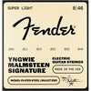 Fender Yngwie Malmsteen Signature Electric Guitar Strings, Nickel Plated Steel, Bullet End .008-.046(Not Available)