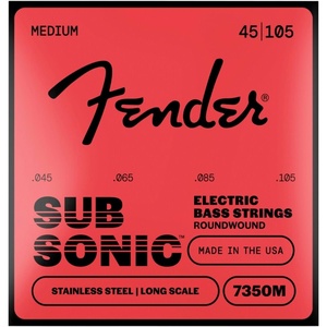 Fender 9120 Bass Strings, Nylon Tapewound, Long Scale, 9120M .058-.110(45-105)
