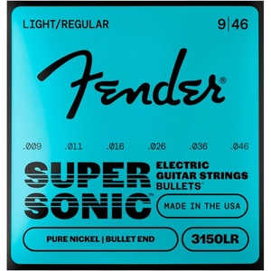 Fender Original Bullet 3150 Electric Guitar Strings, Pure Nickel, Bullet End, 3150L .009-.042(Light Regular  9-46)
