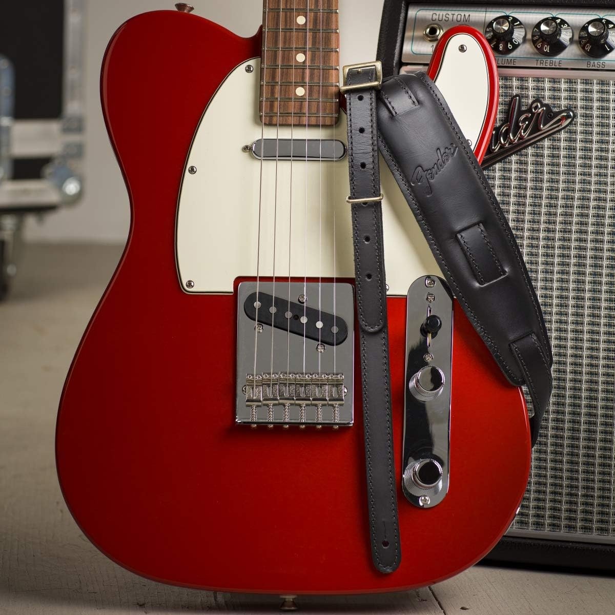 image:imageFender Mustang Saddle Guitar Strap 225in Butterscotch StandardBlack