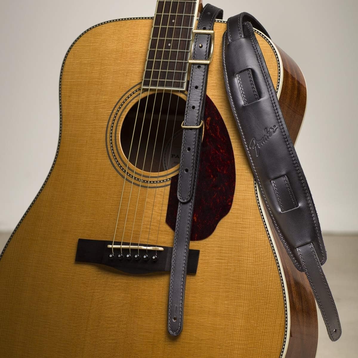 image:imageFender Mustang Saddle Guitar Strap 225in Butterscotch StandardBlack