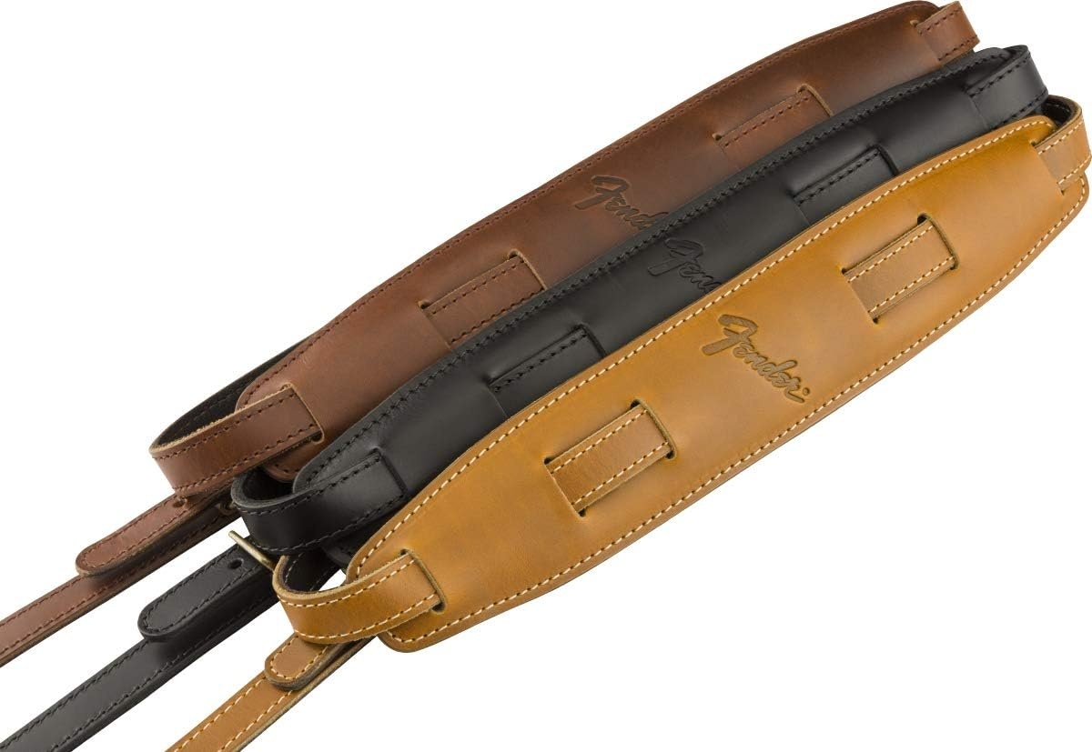 image:imageFender Mustang Saddle Guitar Strap 225in Butterscotch StandardBlack