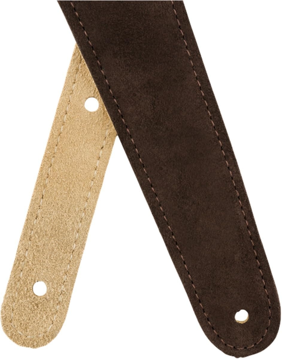 image:imageFender Reversible Suede Guitar Strap 2in GrayTanBrownTan