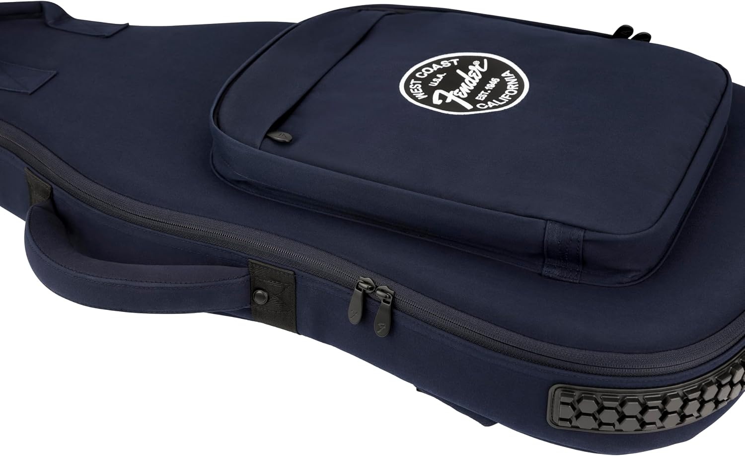 image:imageFender Troubadour Bass Guitar Gig Bag Padded Guitar Case with Ergonomic Backpack Straps WeatherResistant Waxed Canvas with 25mm Padded Protection Professional Travel CaseNavy