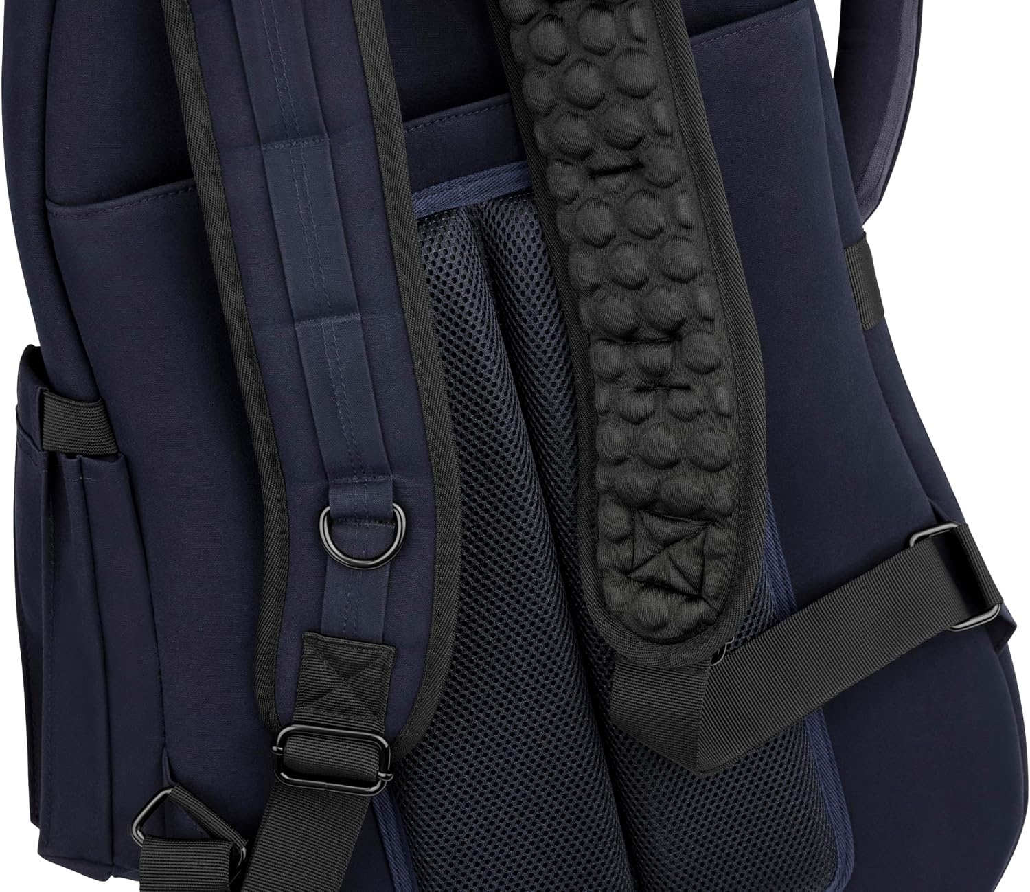 image:imageFender Troubadour Bass Guitar Gig Bag Padded Guitar Case with Ergonomic Backpack Straps WeatherResistant Waxed Canvas with 25mm Padded Protection Professional Travel CaseNavy