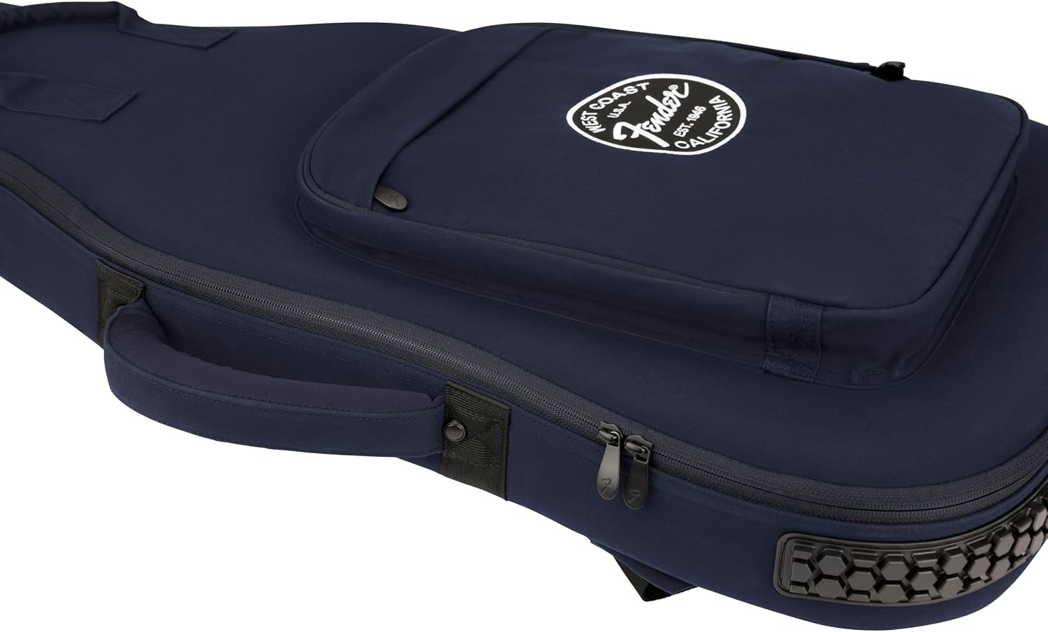 image:imageFender Troubadour Bass Guitar Gig Bag Padded Guitar Case with Ergonomic Backpack Straps WeatherResistant Waxed Canvas with 25mm Padded Protection Professional Travel CaseNavy