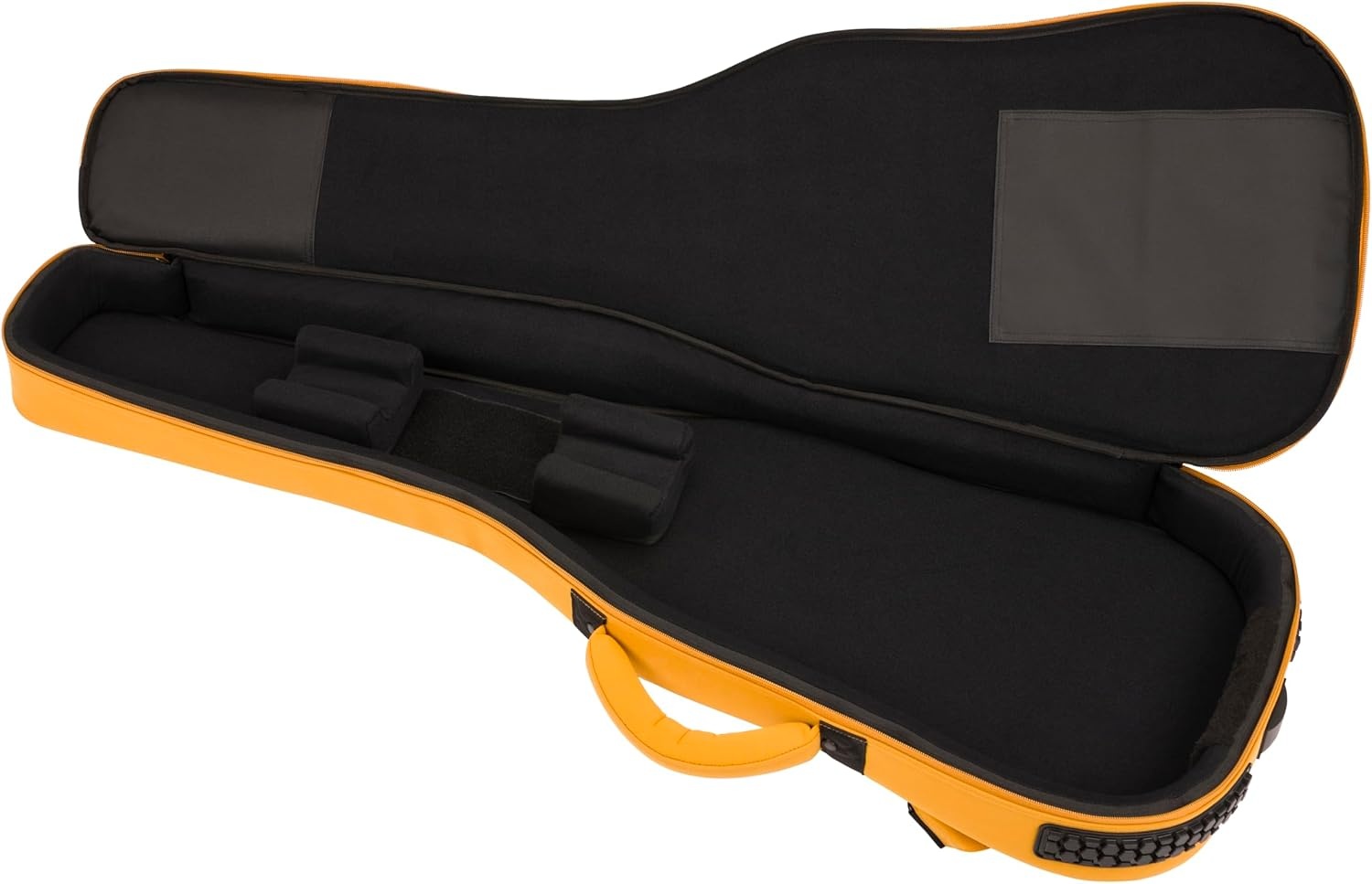 image:imageFender Troubadour Bass Guitar Gig Bag Padded Guitar Case with Ergonomic Backpack Straps WeatherResistant Waxed Canvas with 25mm Padded Protection Professional Travel CaseButterscotch