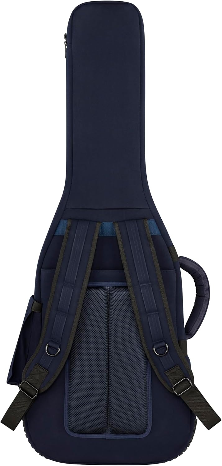 image:imageFender Troubadour Bass Guitar Gig Bag Padded Guitar Case with Ergonomic Backpack Straps WeatherResistant Waxed Canvas with 25mm Padded Protection Professional Travel CaseNavy
