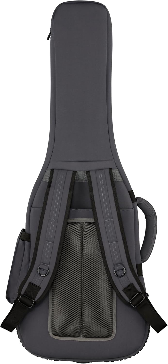 image:imageFender Troubadour Bass Guitar Gig Bag Padded Guitar Case with Ergonomic Backpack Straps WeatherResistant Waxed Canvas with 25mm Padded Protection Professional Travel CaseCharcoal