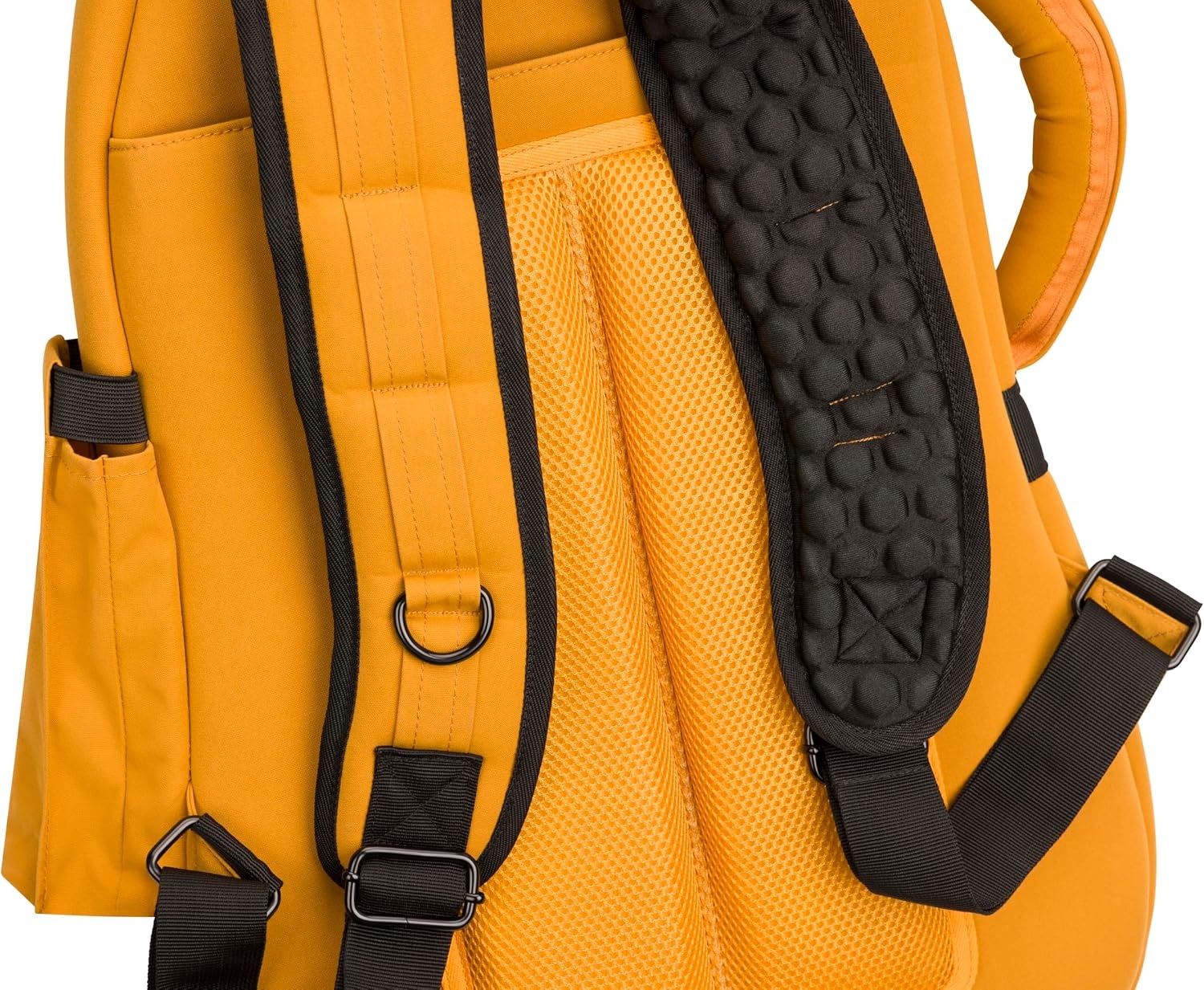 image:imageFender Troubadour Bass Guitar Gig Bag Padded Guitar Case with Ergonomic Backpack Straps WeatherResistant Waxed Canvas with 25mm Padded Protection Professional Travel CaseButterscotch