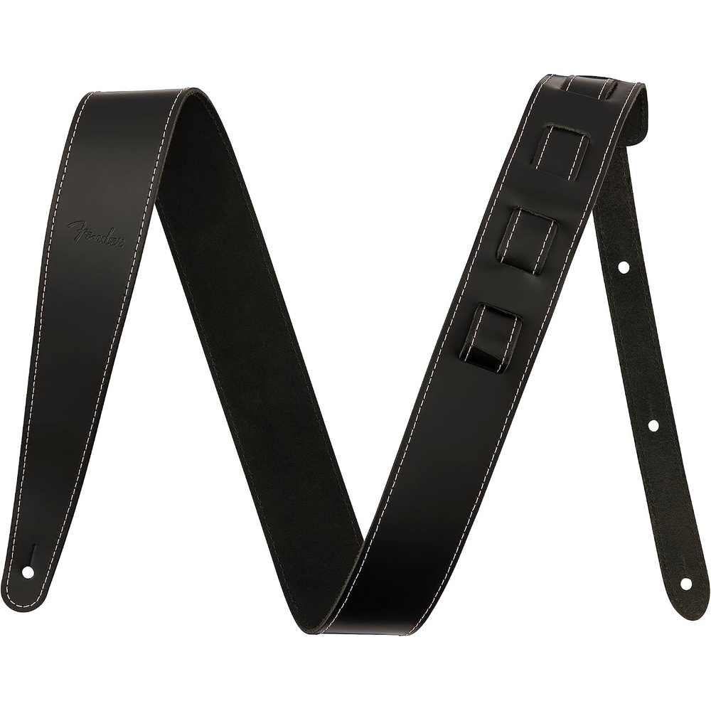 image:imageFender Essentials Economy Leather Guitar Strap Guitar Accessories Adjustable from 445 to 53 TanBlack