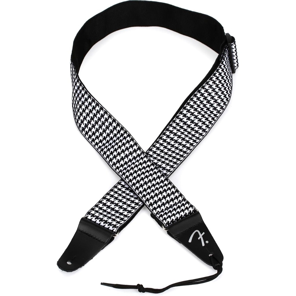 image:imageFender Houndstooth Jacquard Guitar Strap 2in WhiteWhite
