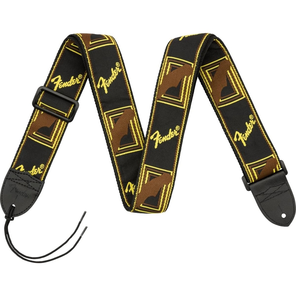 image:imageFender Monogrammed Guitar Strap 2in BlackYellowBrownBlackYellowBrown