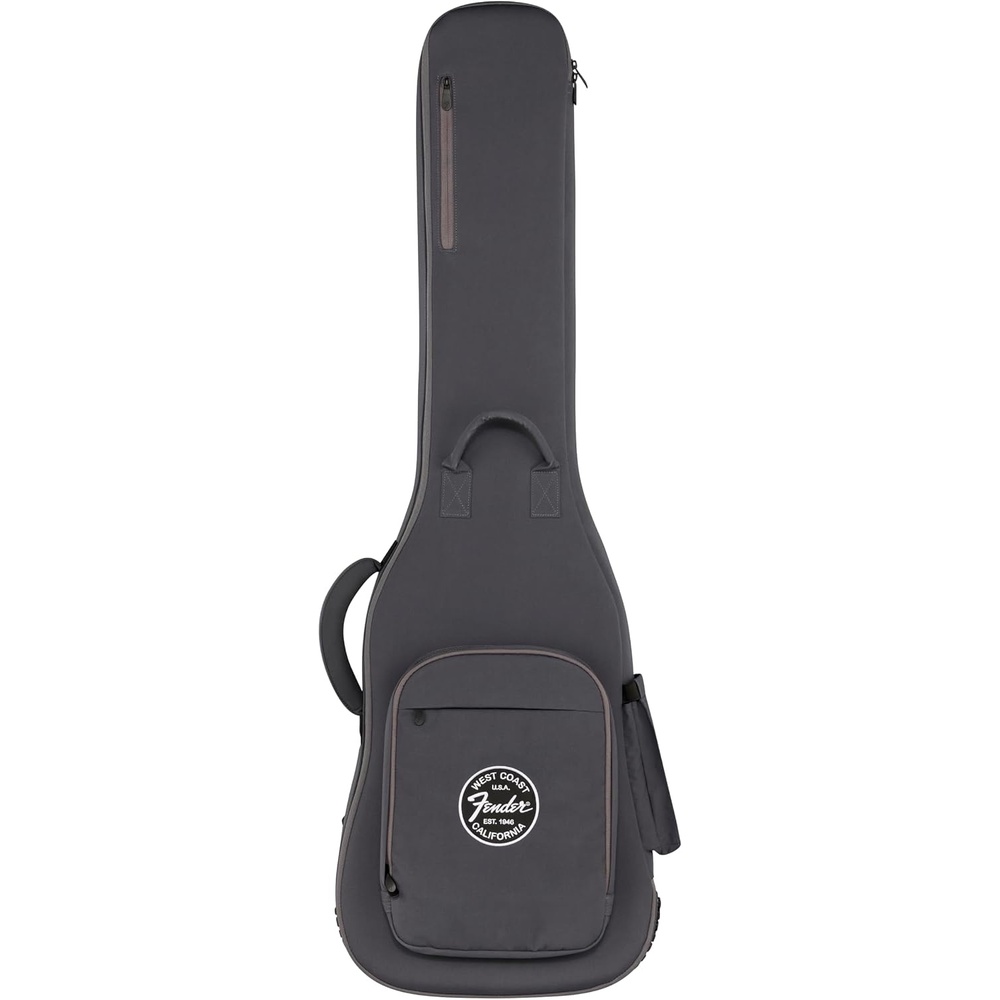 image:imageFender Troubadour Bass Guitar Gig Bag Padded Guitar Case with Ergonomic Backpack Straps WeatherResistant Waxed Canvas with 25mm Padded Protection Professional Travel CaseCharcoal