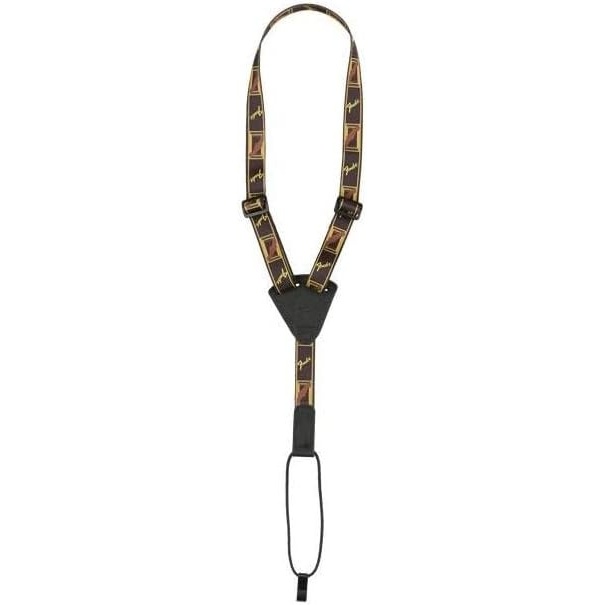 image:imageFender Ukulele Strap 1in BlackBlackYellowBrown