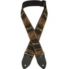 Fender Monogrammed Guitar Strap, 2in, Black/Yellow/Brown(Legacy Vintage)