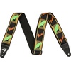 Fender Monogrammed Guitar Strap, 2in, Black/Yellow/Brown(Neon Green/Orange)