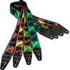 Fender Monogrammed Guitar Strap, 2in, Black/Yellow/Brown(Neon Pink/Yellow)