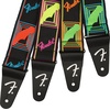 Fender Neon Monogrammed Guitar Strap, Guitar Accessories, 2in, Blue/Green(Blue/Green)