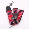 Fender Neon Monogrammed Guitar Strap, Guitar Accessories, 2in, Blue/Green(Red/White/Blue)
