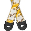Fender Quickgrip Secure Guitar Strap, 2in, Monogram White/Yellow/Brown(Monogram White/Yellow/Brown)