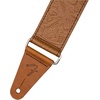 Fender Tooled Leather Guitar Strap, Guitar Accessories, 2in, Brown(Brown)