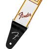 Fender WeighLess Monogrammed Guitar Strap, Guitar Accessories, 2in, White/Brown/Yellow(White/Brown/Yellow)