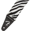 Fender Wild Animal Print Guitar Strap, 2in, Zebra(Zebra)
