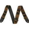 Fender Monogrammed Guitar Strap, 2in, Black/Yellow/Brown(Legacy Vintage)