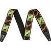 Fender Monogrammed Guitar Strap, 2in, Black/Yellow/Brown(Neon Green/Orange)