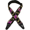 Fender Neon Monogrammed Guitar Strap, Guitar Accessories, 2in, Blue/Green(Purple/Yellow)