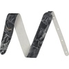 Fender Tie Dye Leather Guitar Strap, 2in, Natural(Black)
