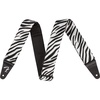 Fender Wild Animal Print Guitar Strap, 2in, Zebra(Zebra)