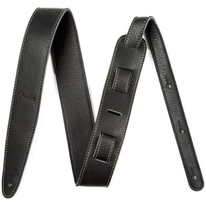 Fender Artisan Crafted Leather Guitar Strap, 2in, Black(Black)