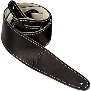 Fender Ball Glove Leather Guitar Strap, Guitar Accessories, 2.5in, Brown(Black)