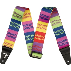 Fender MonoNeon Woven Guitar Strap, Stocking Stuffers, Guitar Accessories, 2in, Neon Pink(Multi)
