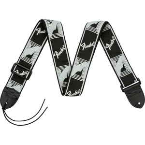 Fender Monogrammed Guitar Strap, 2in, Black/Yellow/Brown(Black/Light Grey/Dark Grey)