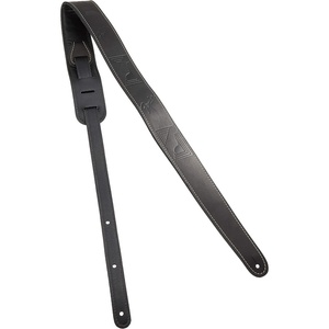 Fender Monogrammed Guitar Strap(Black Leather)