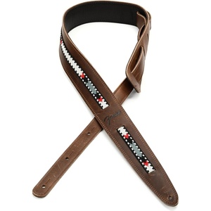 Fender Paramount Acoustic Leather Guitar Strap, Brown(Brown)