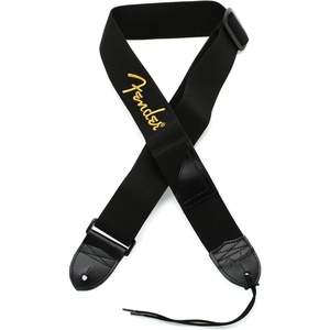 Fender Strap(Black With Yellow Logo)