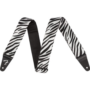 Fender Wild Animal Print Guitar Strap, 2in, Zebra(Zebra)